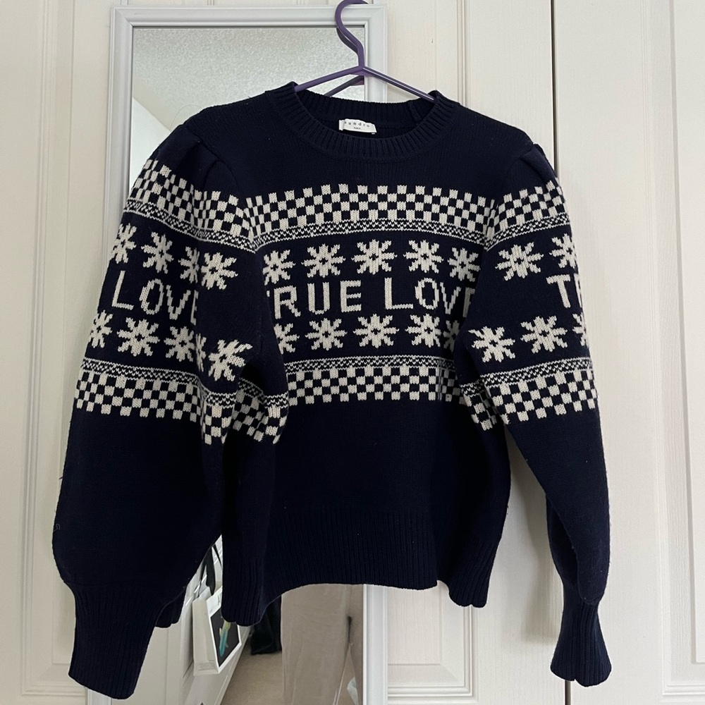 Sandro Blue Marine True Love Wool Sweater